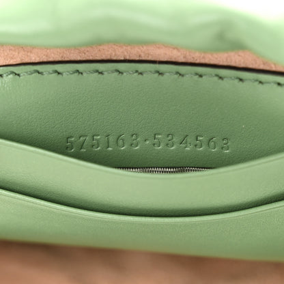 Gucci Calfskin Matelasse Chevron Mini GG Marmont 2.0 Bucket Bag Salamander Green 7 of 12