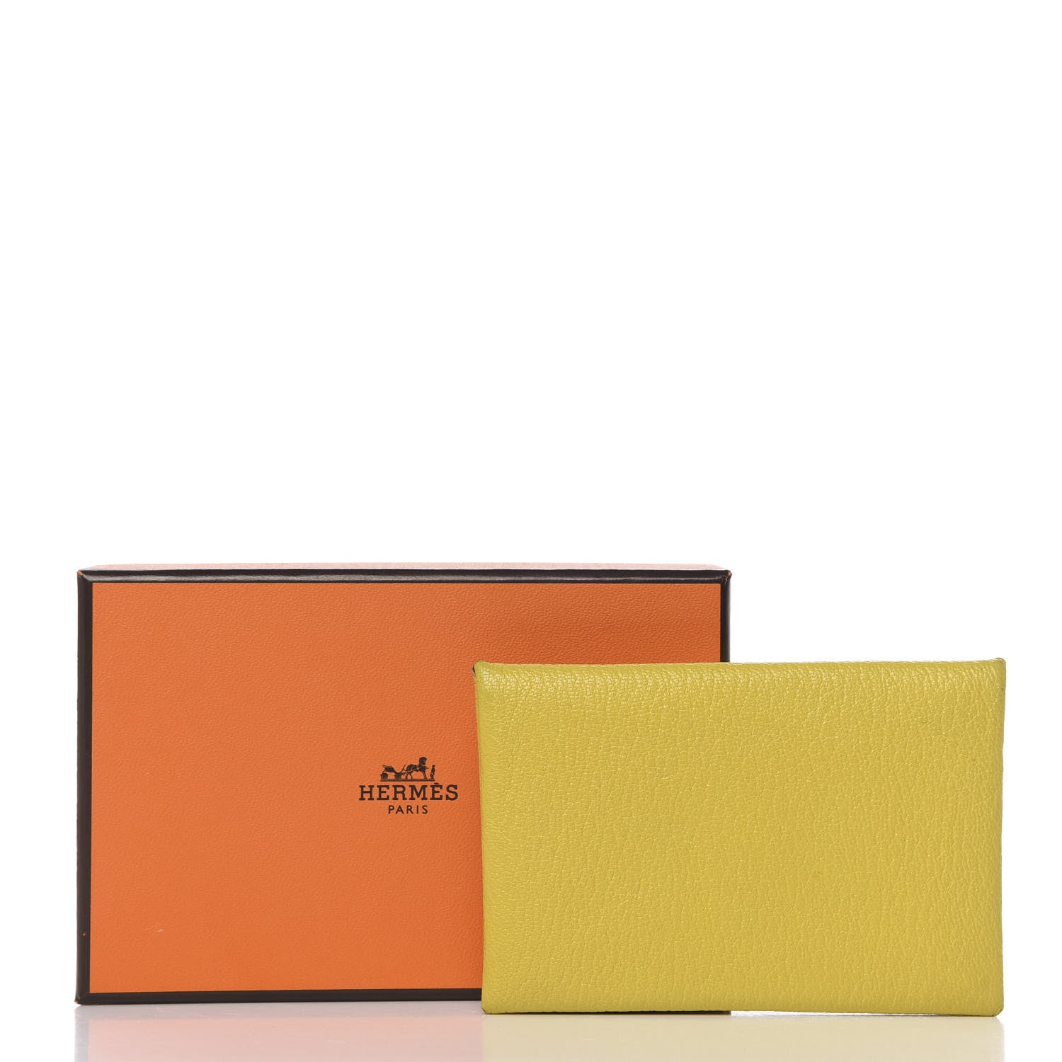 Hermes Chevre Mysore Calvi Card Case Jaune De Naples 8 of 8