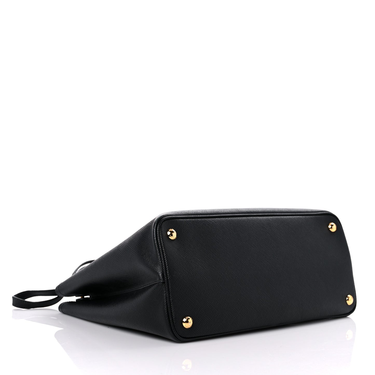 Saffiano Cuir Medium Double Bag Black Fuoco