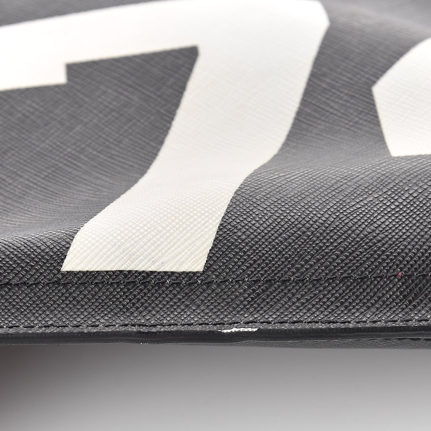 Textured Coated Canvas Favelas Large Antigona Pouch Black