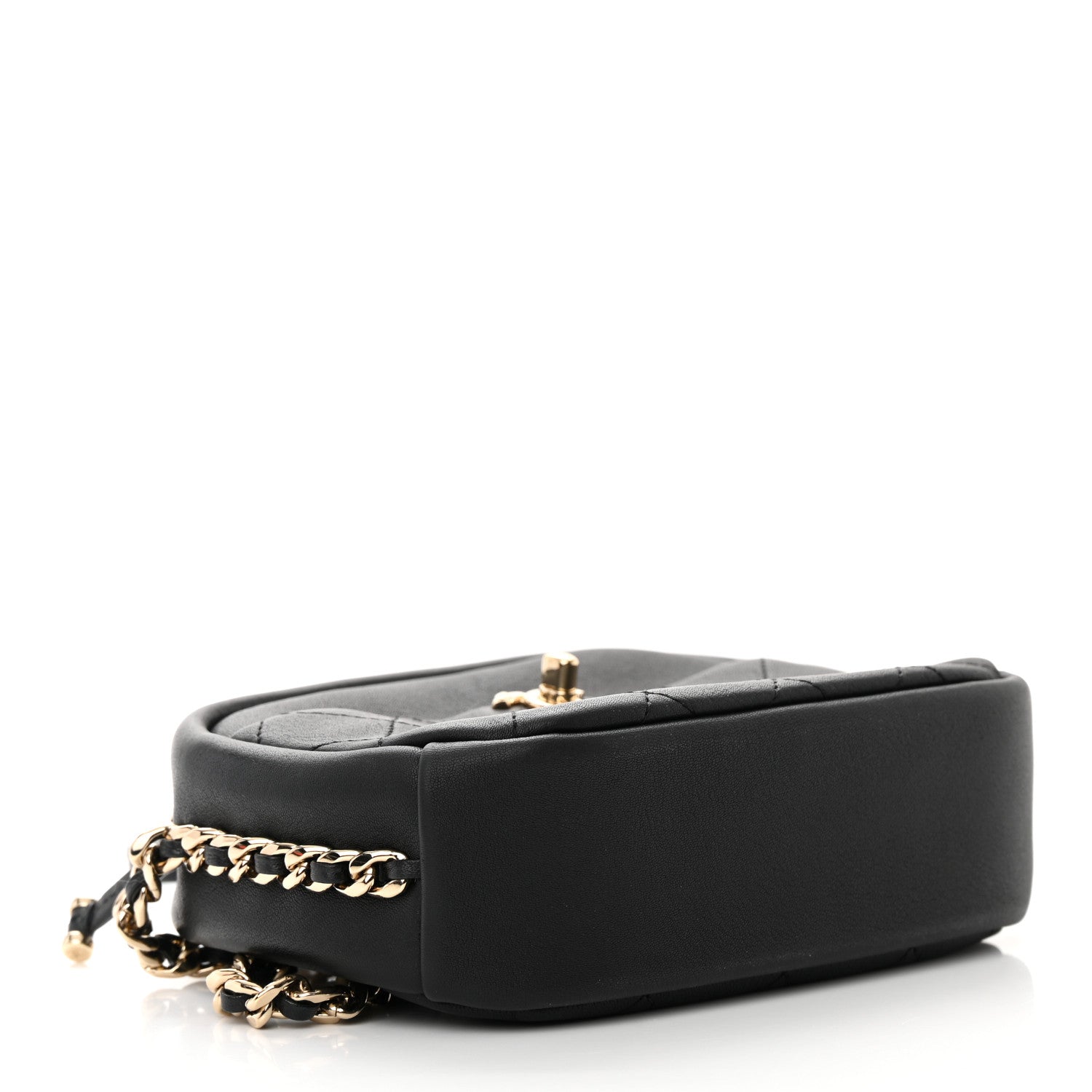 Chanel Goatskin Quilted Small Casual Trip Camera Case Black 4 of 10