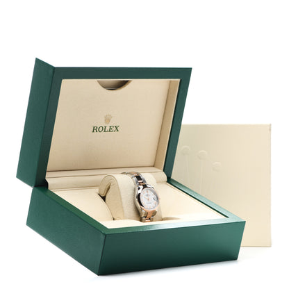 Rolex Stainless Steel 18K Everose Gold 28mm Oyster Perpetual Datejust Watch White Roman 279161 5 of 5