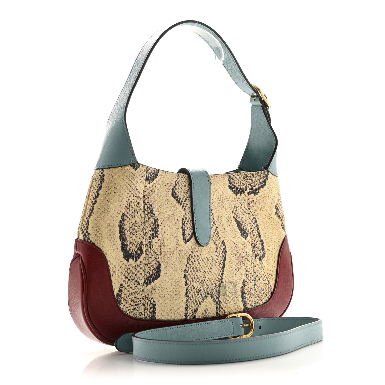 Gucci Snakeskin Calfskin Small Jackie 1961 Hobo Multicolor 3 of 13