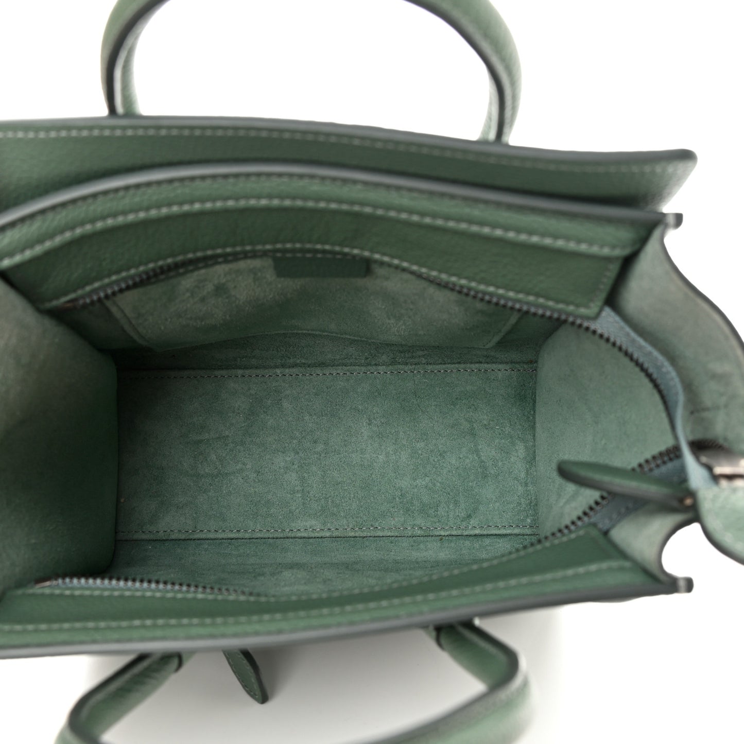 Drummed Calfskin Nano Luggage Celadon
