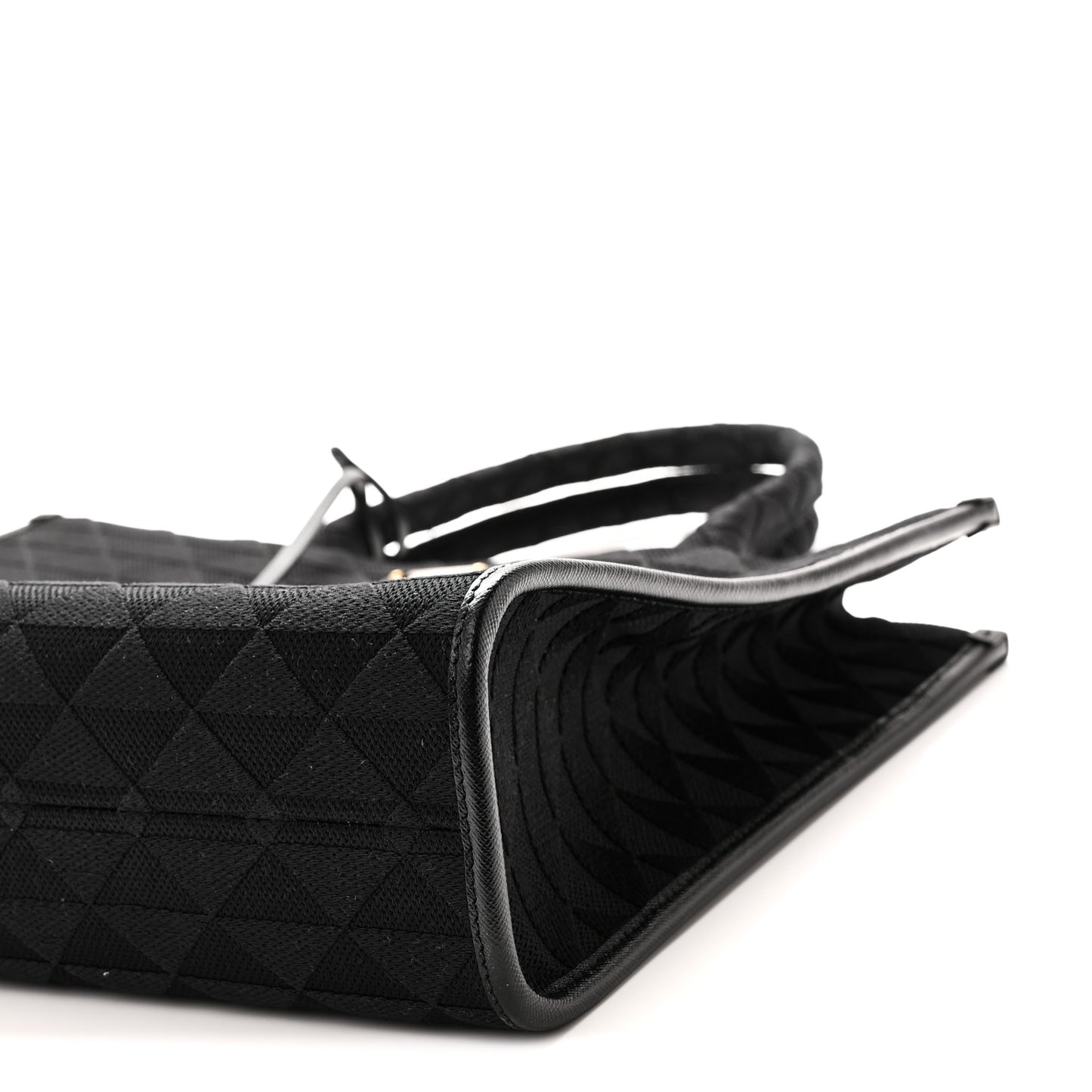 Jacquard Saffiano Triangolo Symbole Embroidered Large Tote