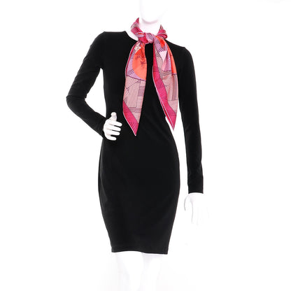 Hermes Silk Jeu Des Omnibus Remix Scarf 90 Rose Corail Fuchsia 2 of 4