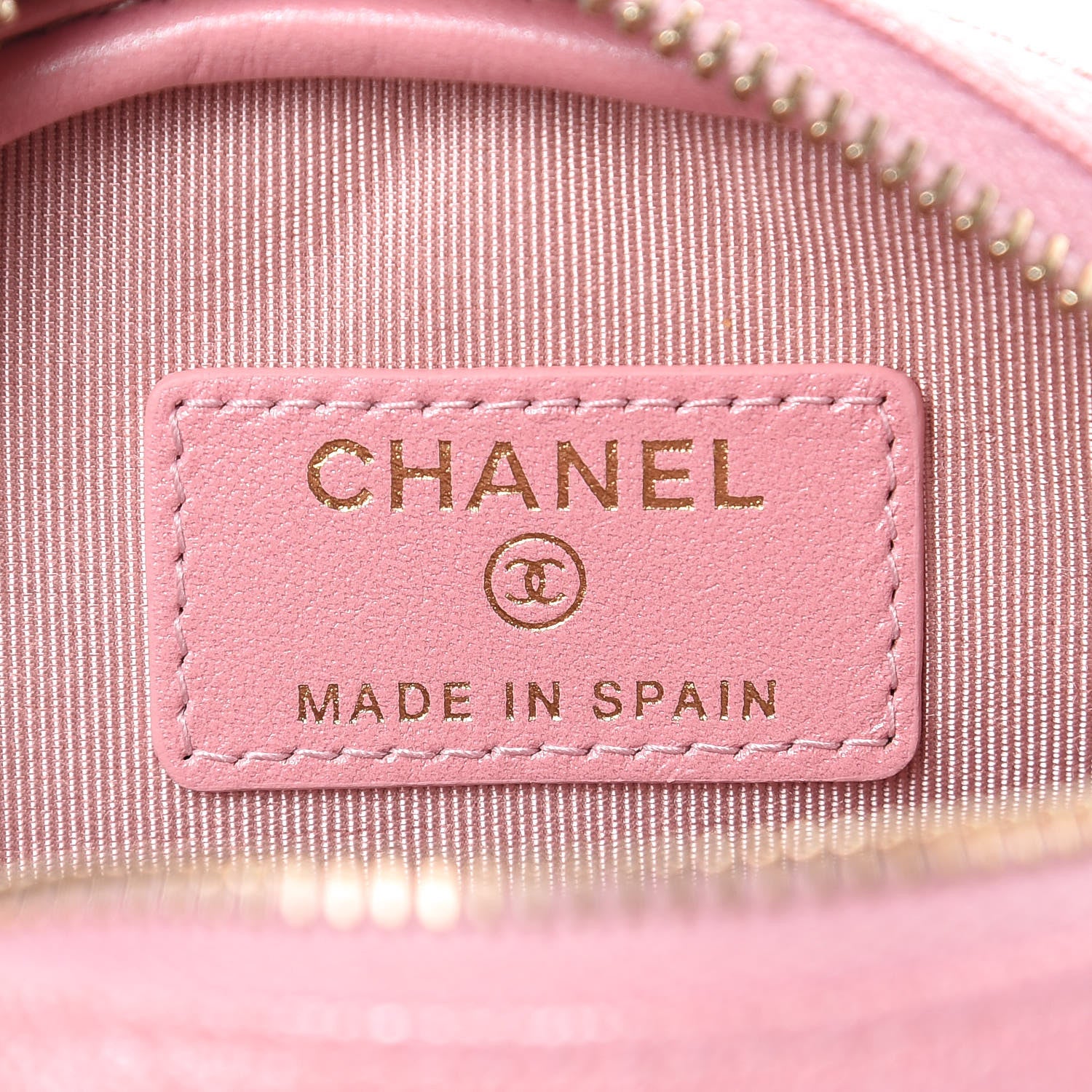 Chanel Iridescent Caviar Quilted Zip Around Classic Coin Purse Rose Pink 6 of 8