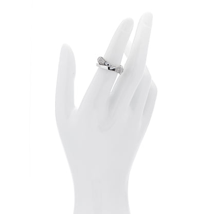 Gucci 18K White Gold Diamond Interlocking Chiodo Ring 52 6 2 of 5