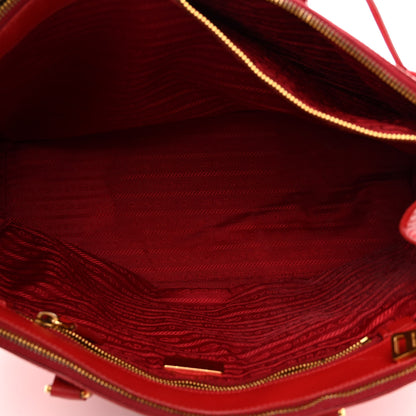 Prada Saffiano Lux Large Galleria Double Zip Tote Fuoco 5 of 12