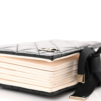 Chanel Lambskin Quilted Book Card Holder on Chain Black 11 of 11