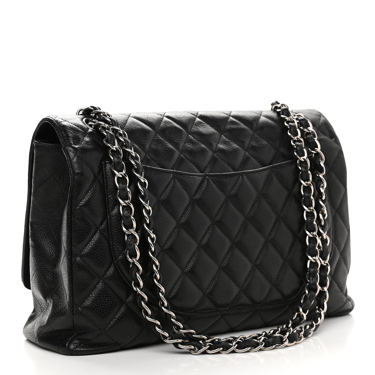 Caviar Quilted Maxi Single Flap Black