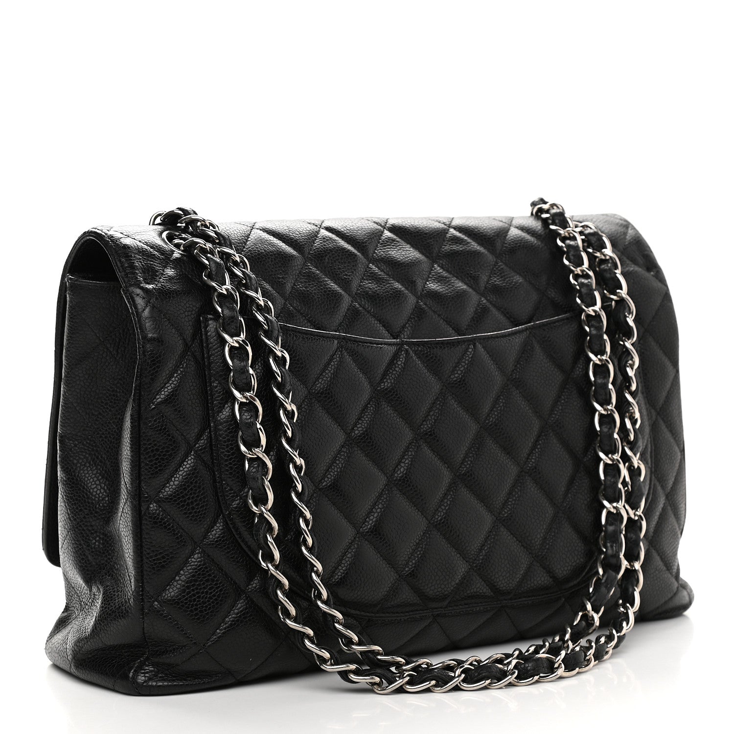 Chanel Caviar Quilted Maxi Single Flap Black 3 of 9