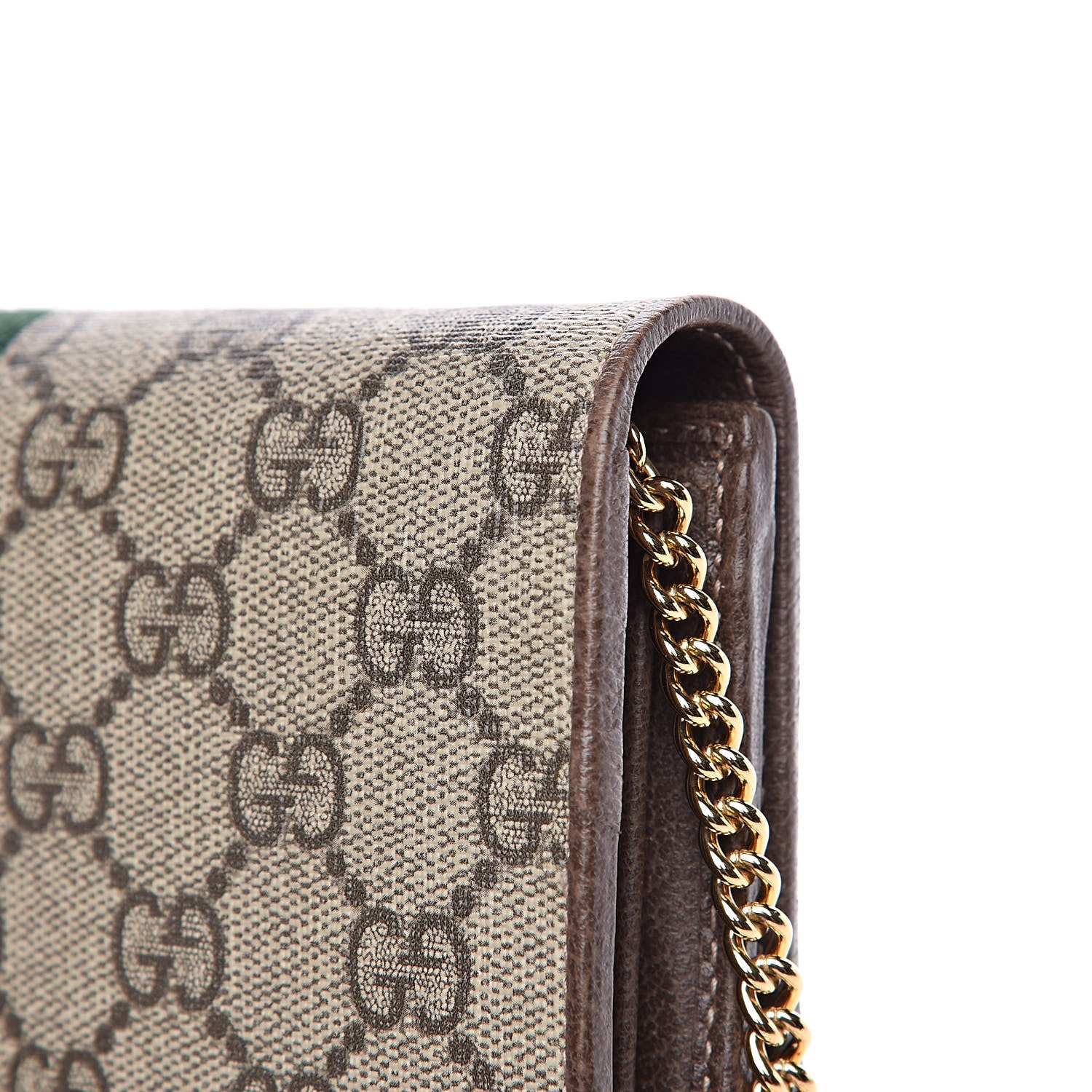 Gucci GG Supreme Monogram Web Ophidia Wallet On Chain Brown 11 of 11
