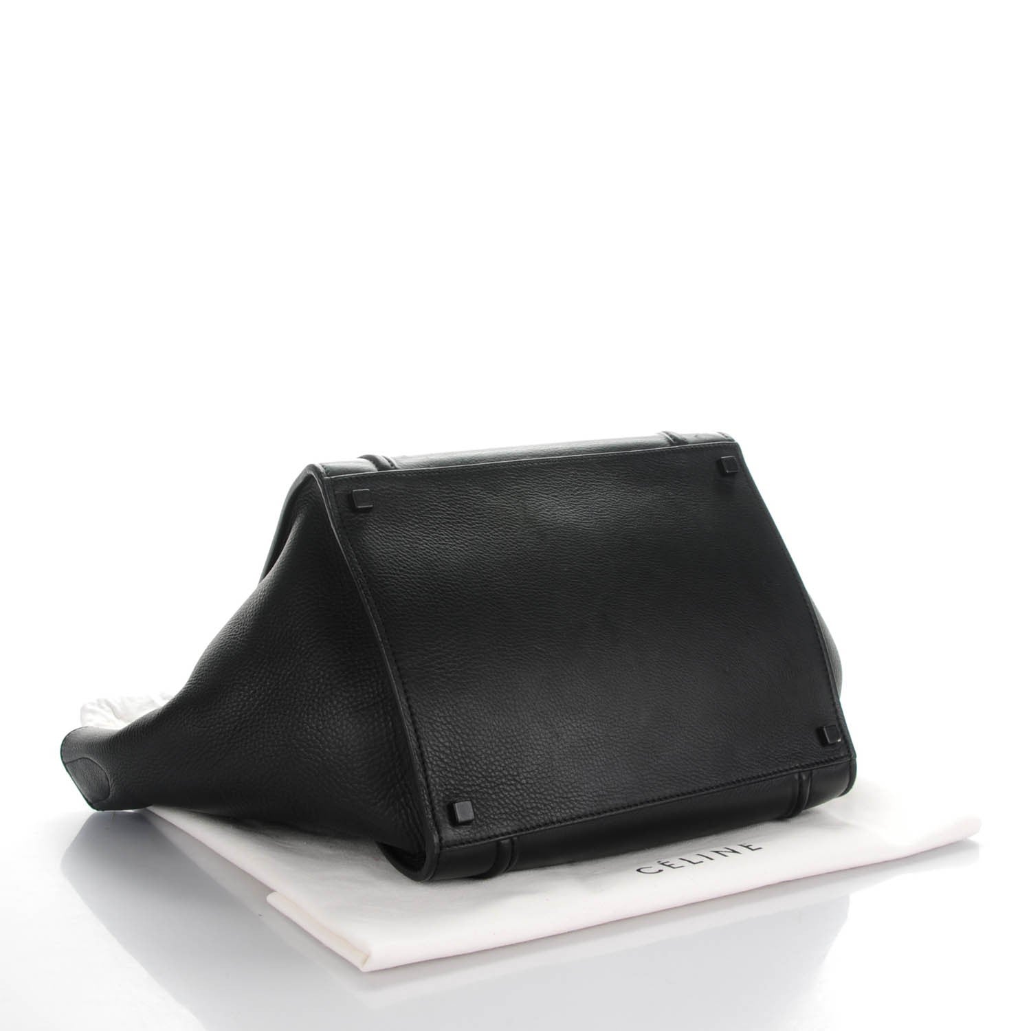 Celine Supple Calfskin Medium Phantom Luggage Black 4 of 7