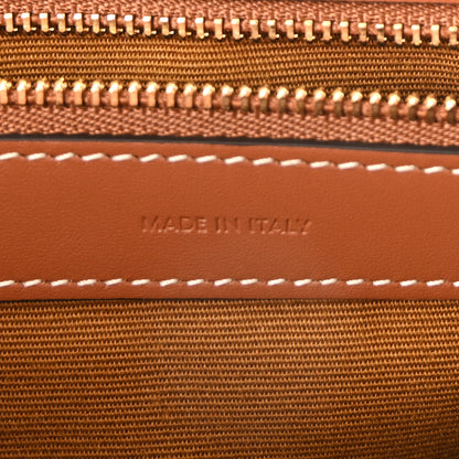 Celine Triomphe Canvas Calfskin Boston Bag Tan 7 of 10