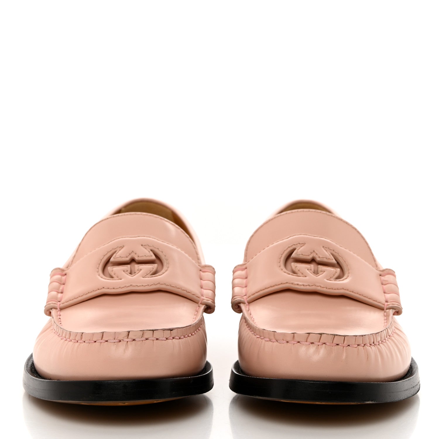 Gucci Millennial Ribot Cut Out Interlocking G Loafers 40 Perfect Pink 2 of 8
