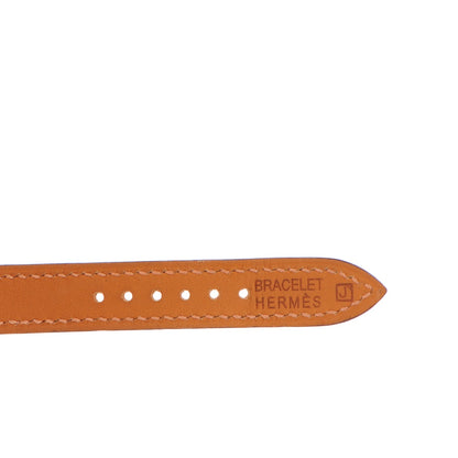 Hermes Stainless Steel Swift 15mm Kelly II Double Tour Quartz Watch Orange 4 of 6