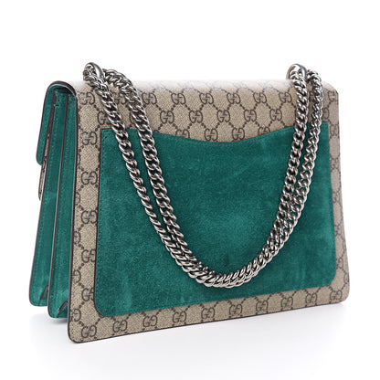 Gucci GG Supreme Monogram Embroidered Medium Dionysus Shoulder Bag Emerald 3 of 12