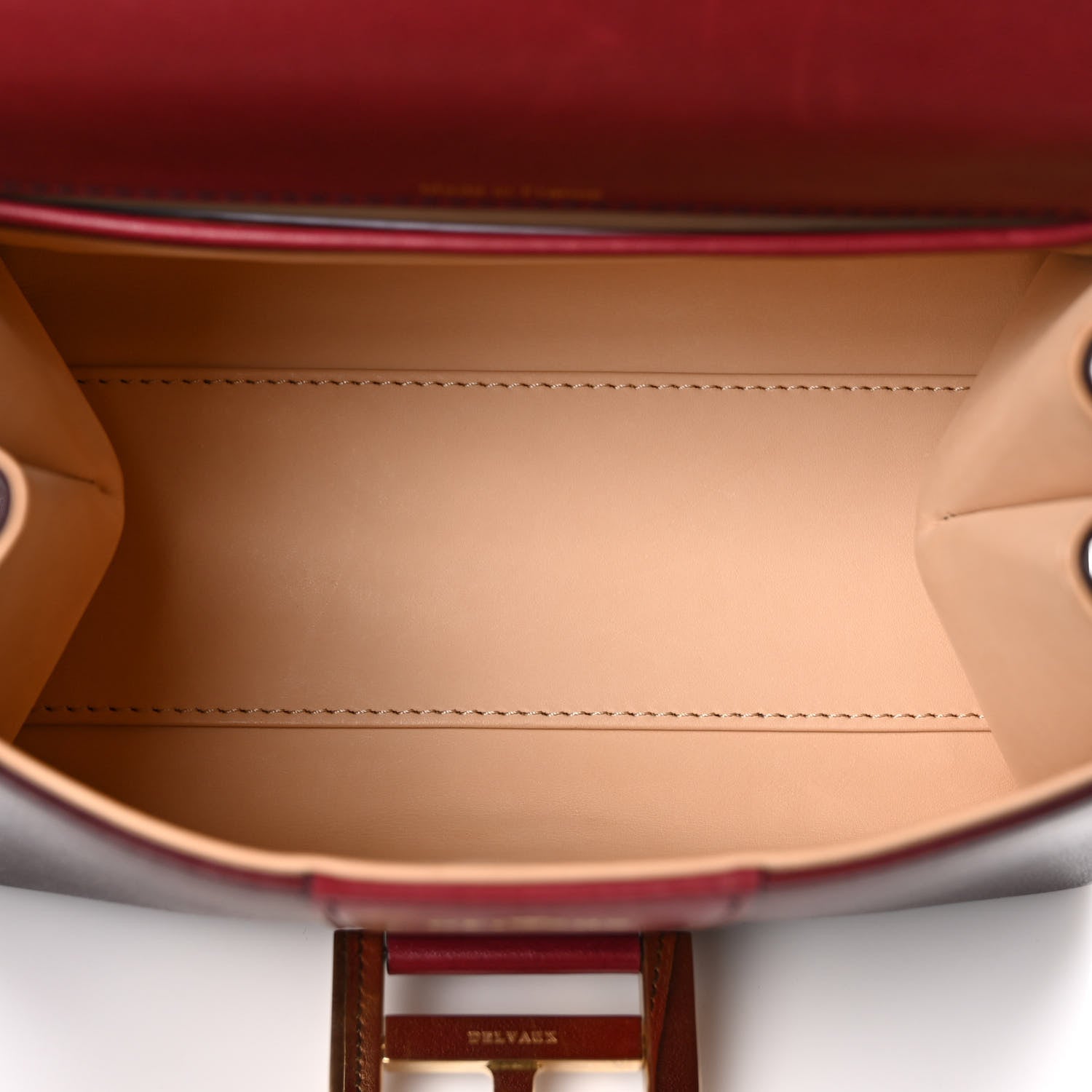 Delvaux Box Calfskin Mini Brillant Satchel Burgundy 5 of 11