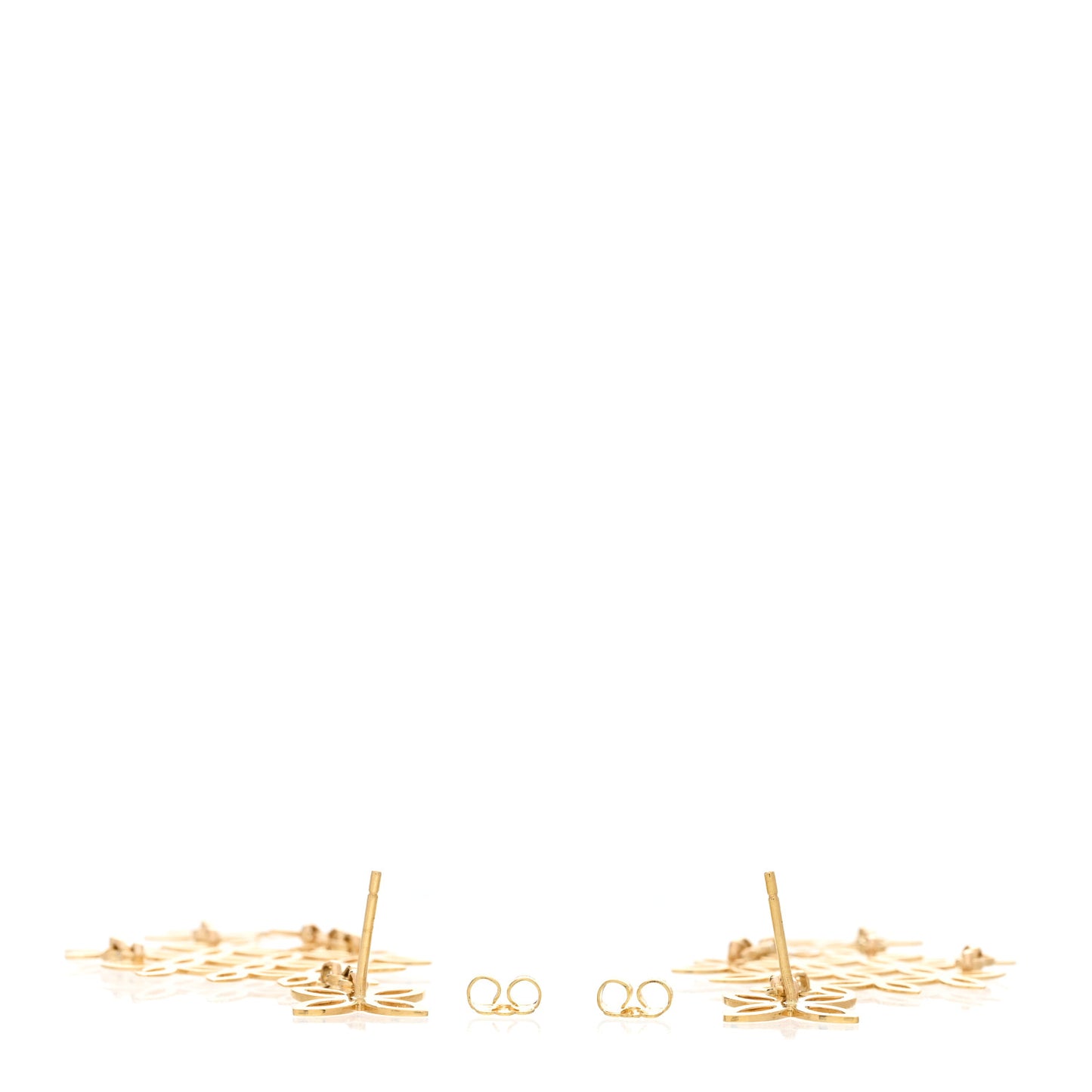 18K Yellow Gold Kawung Chandelier Earrings