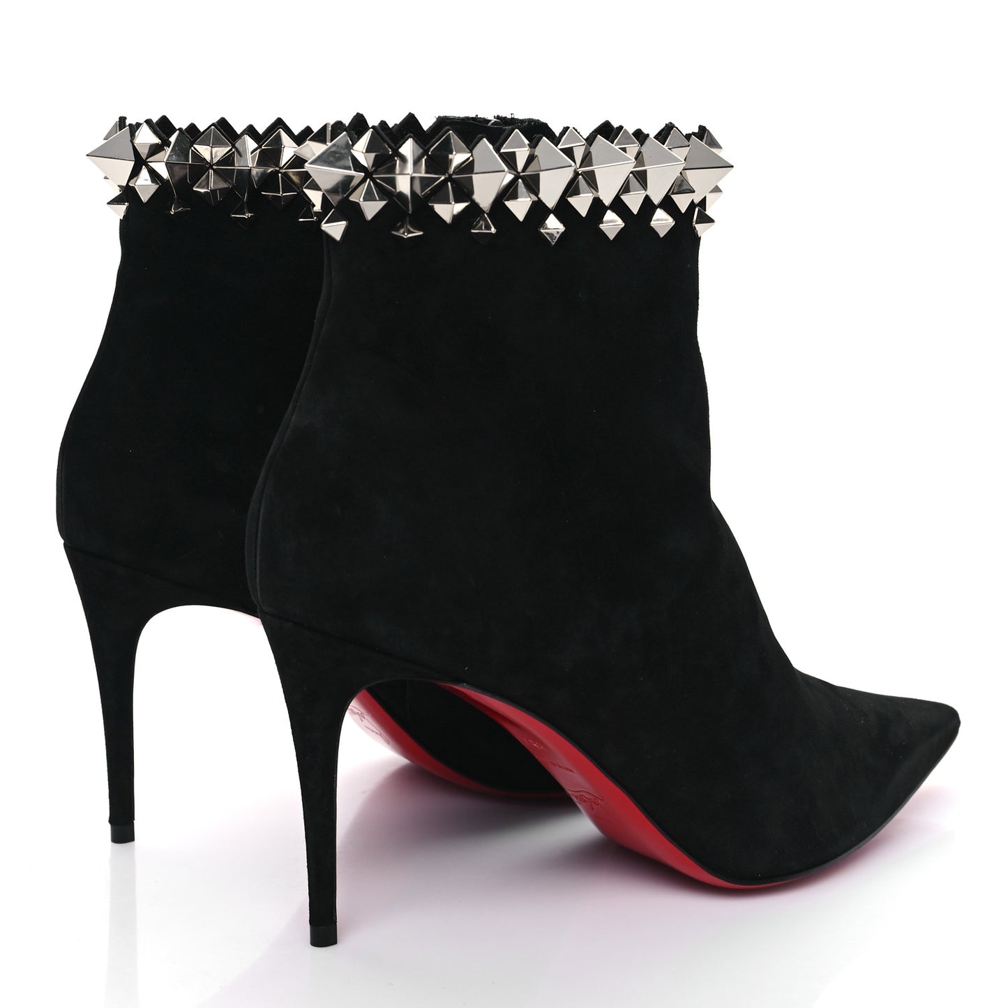 Veau Velours Firmamma 100 Booties 39.5 Black Silver