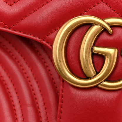 Gucci Calfskin Matelasse Small GG Marmont Shoulder Bag Hibiscus Red 12 of 12