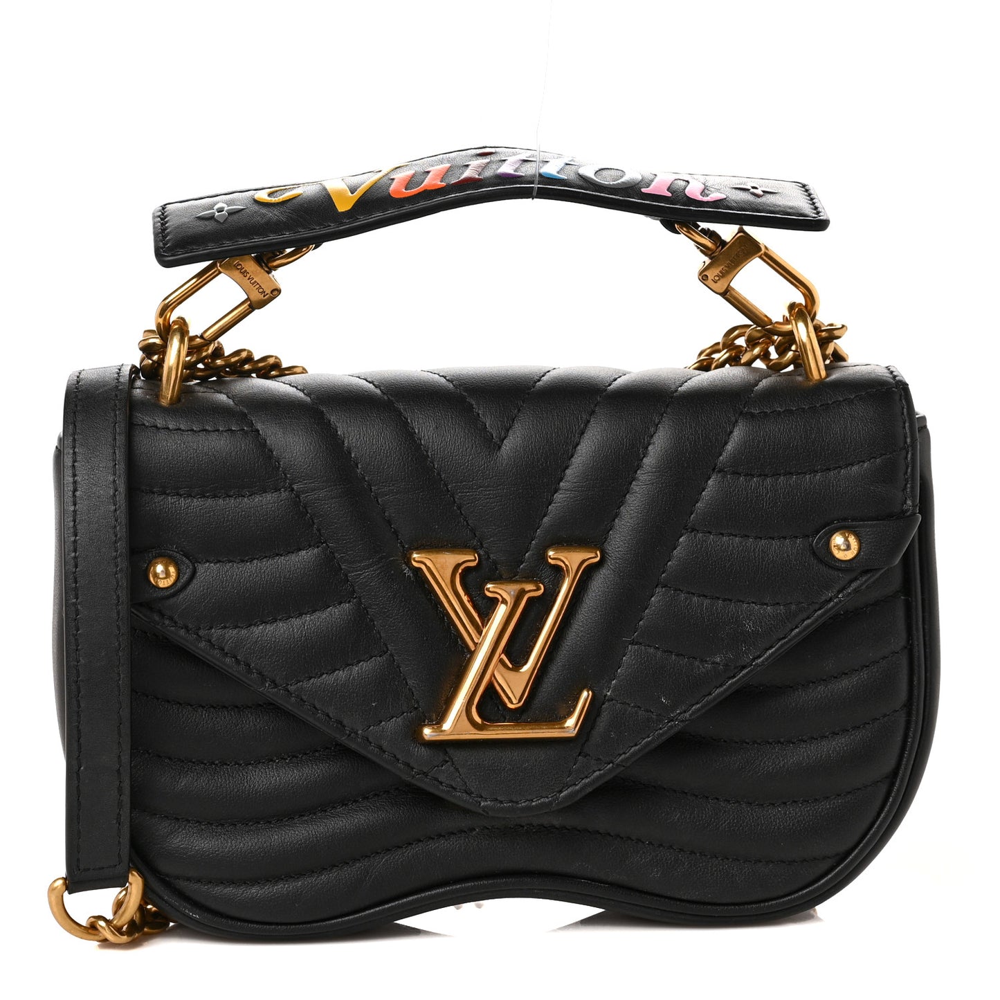 Calfskin New Wave Chain PM Black