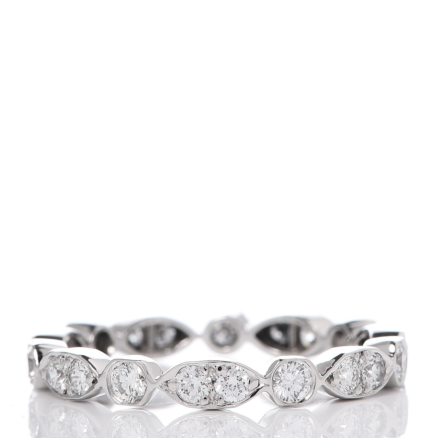 Tiffany Platinum Diamond Jazz Band Ring 52 6 3 of 5