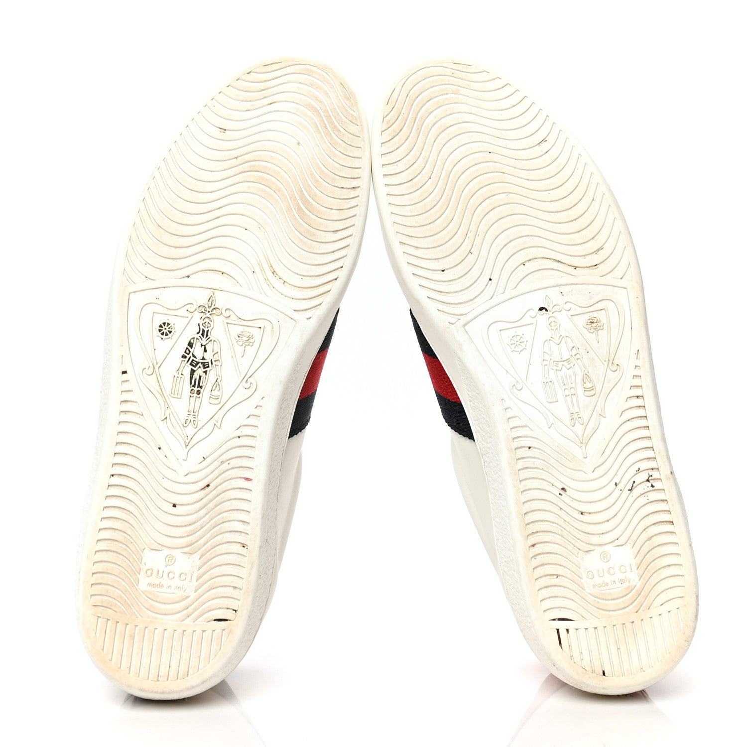 Gucci Calfskin Nappa Web LOVED Embroidered Mens Ace Sneakers 9 White Red Flame Notte 6 of 17