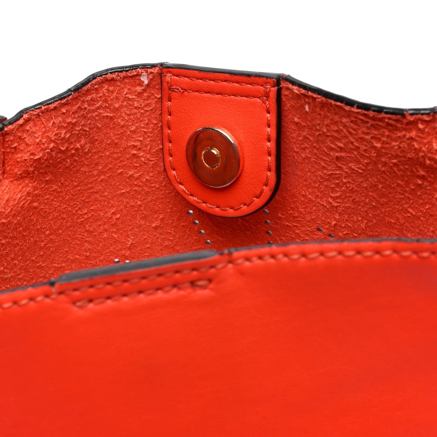 Eco Alter Nappa Perforated Logo Mini Crossbody Orange