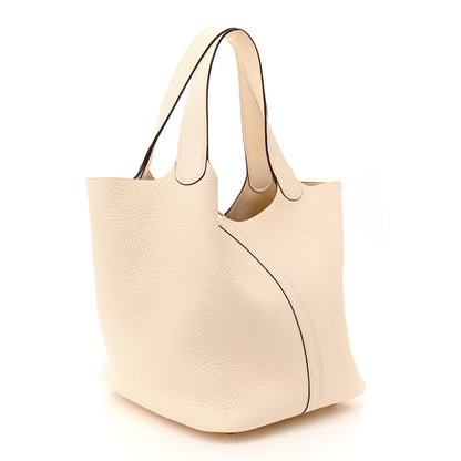 Hermes Taurillon Clemence Picotin Lock 22 MM Nata 3 of 11