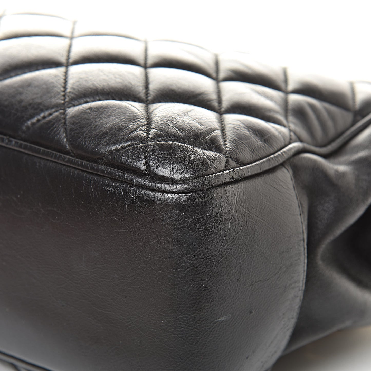 Lambskin Quilted Shoulder Bag Black