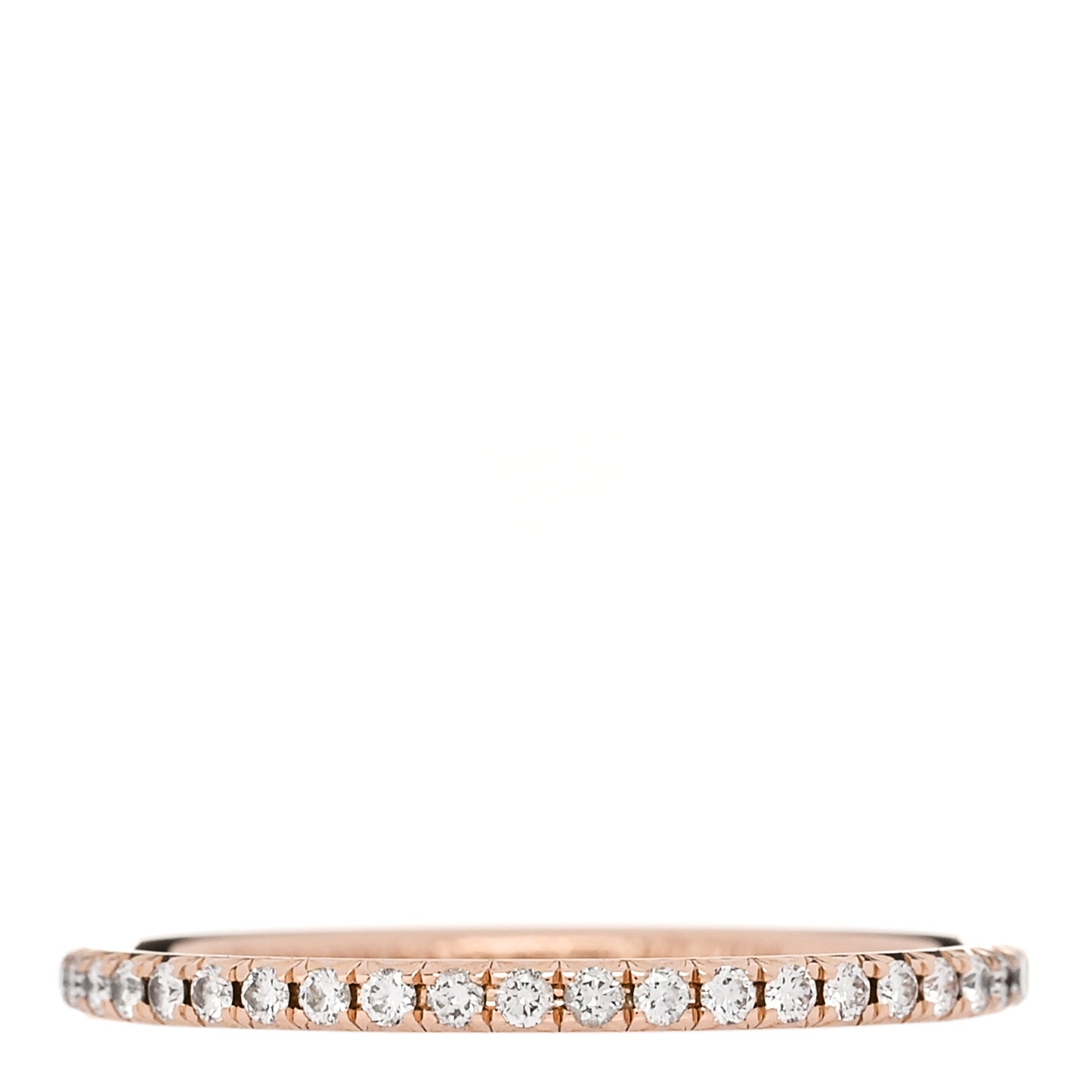 18K Rose Gold Diamond Metro Band Ring 54 7