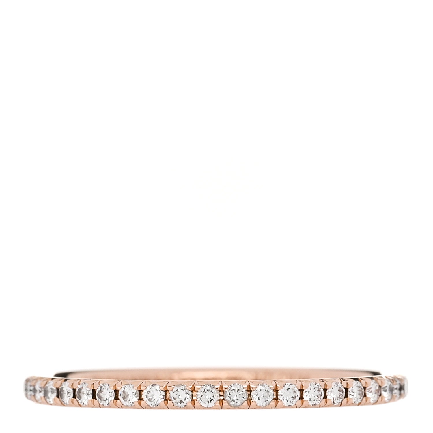 Tiffany 18K Rose Gold Diamond Metro Band Ring 54 7 1 of 4