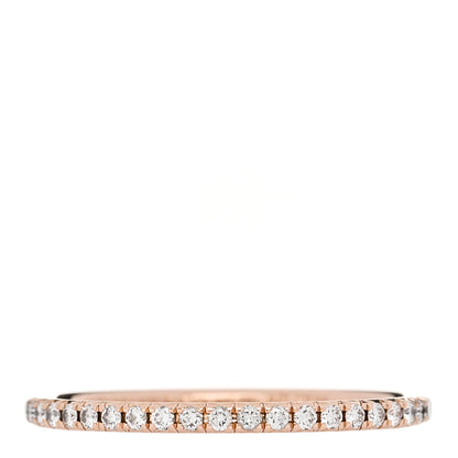 Tiffany 18K Rose Gold Diamond Metro Band Ring 54 7 1 of 4