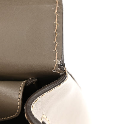 Prada Vitello Tri-Color Medium Sound Top Handle Satchel Grigio Black 10 of 19
