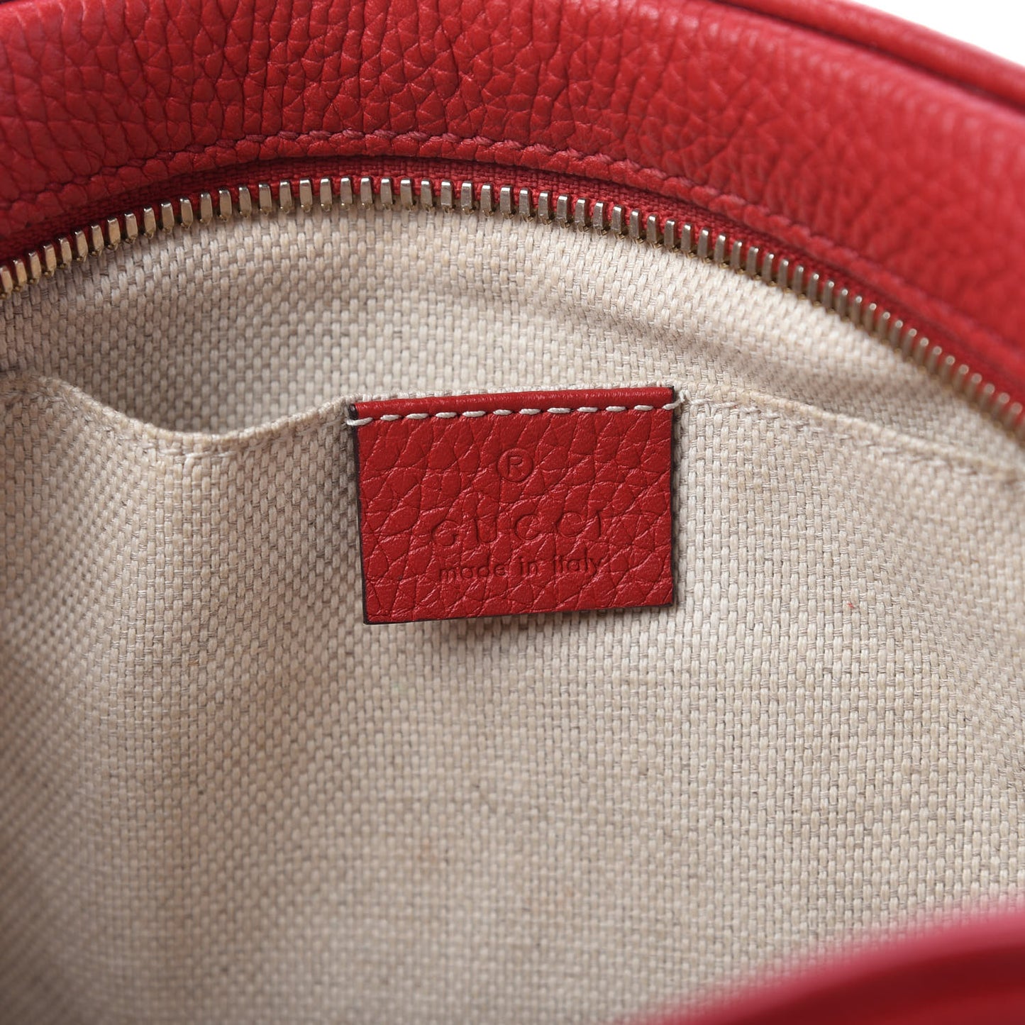 Pebbled Calfskin Small Soho Disco Bag Tabasco Red