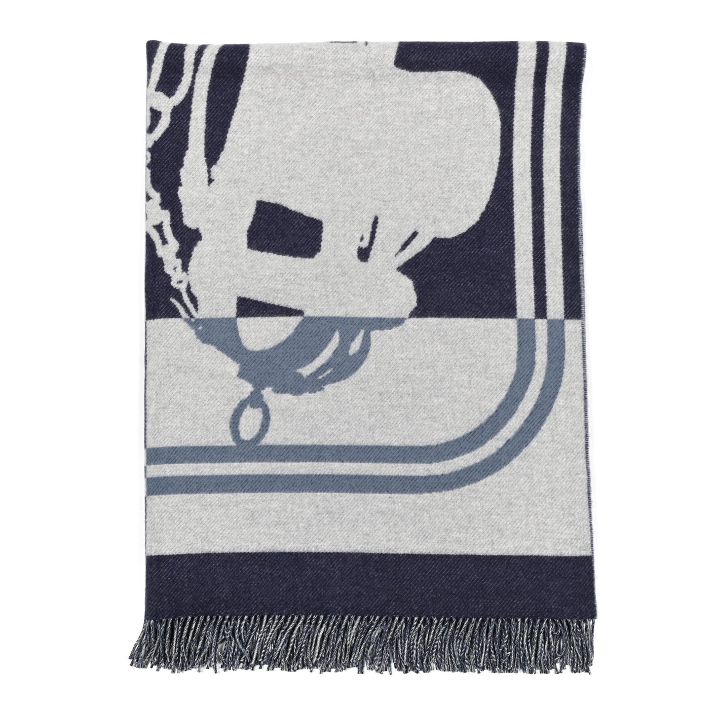 Cashmere Wool Brides De Gala Plaid Blanket Glacier