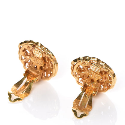 Chanel CC Clip On Earrings Gold 3 of 4