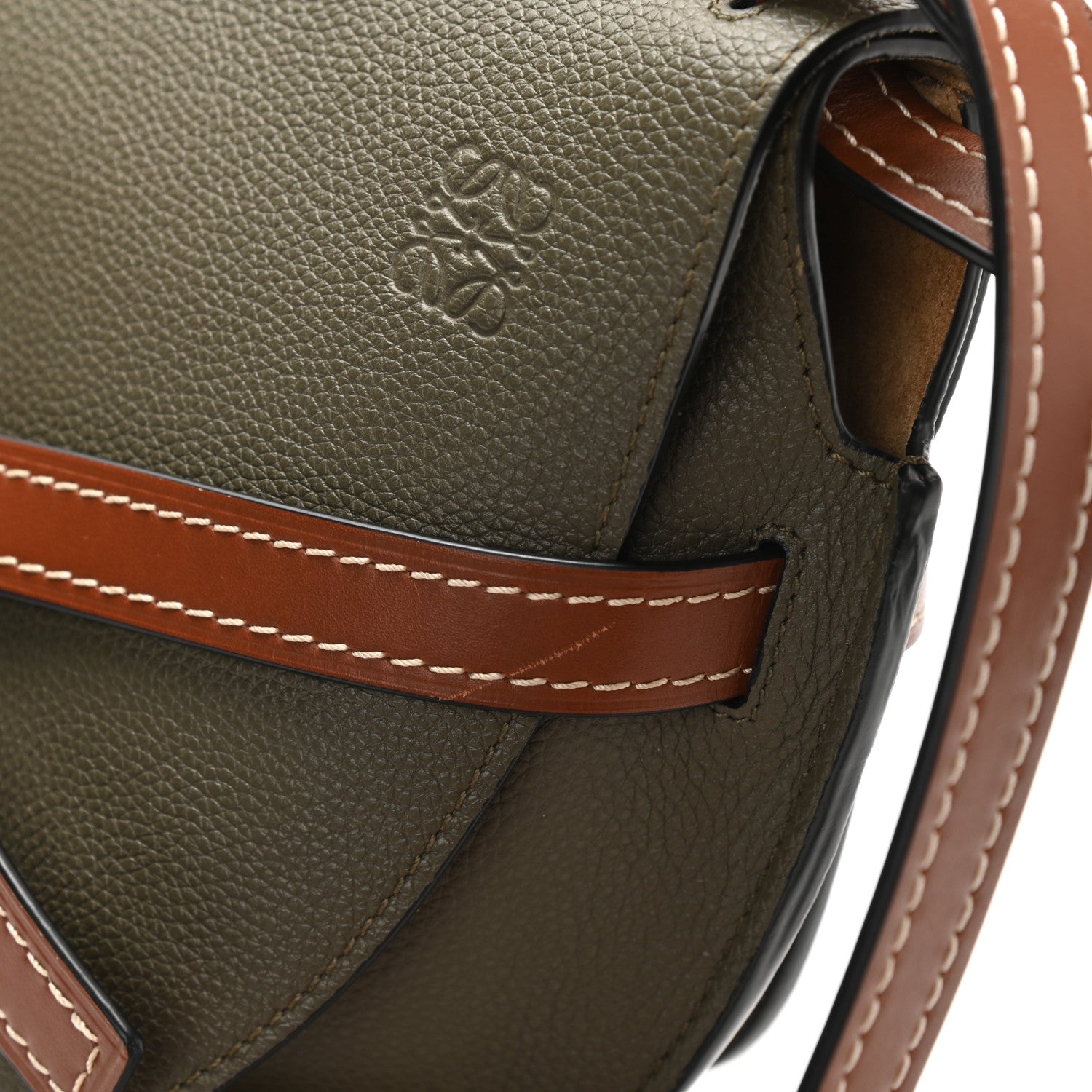 Loewe Calfskin Medium Gate Crossbody Bag Khaki Green 10 of 10