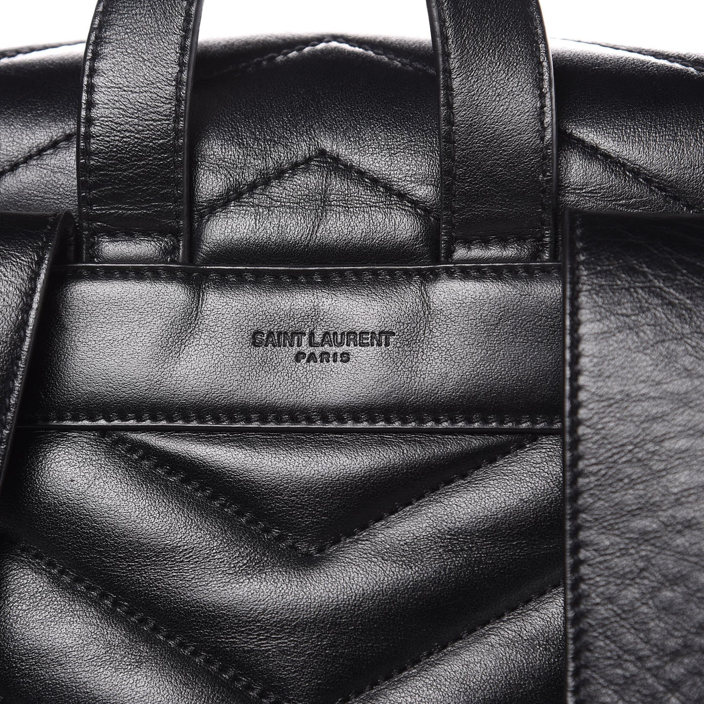 Calfskin Y Quilted Monogram Medium Loulou Backpack Black