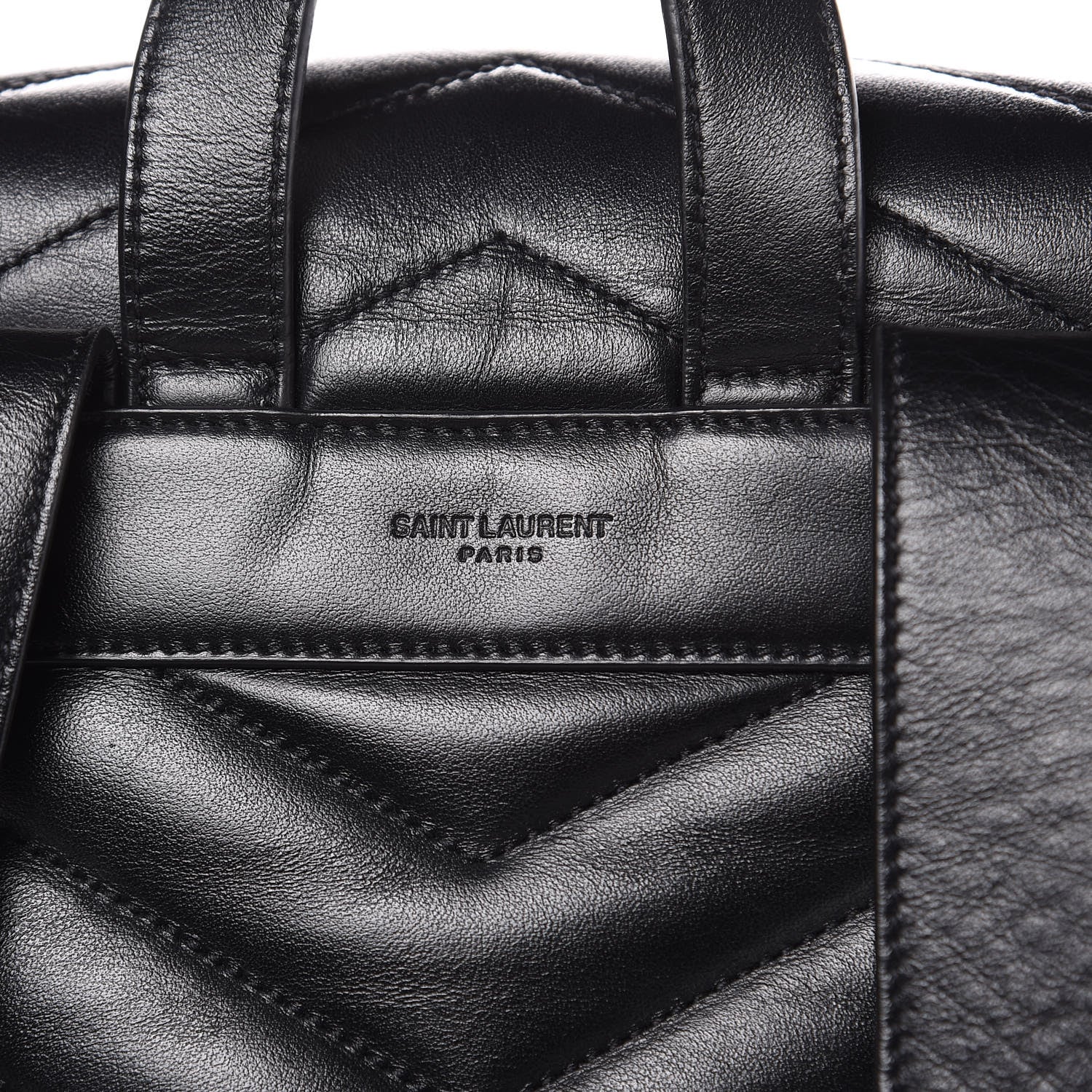 Saint Laurent Calfskin Y Quilted Monogram Medium Loulou Backpack Black 16 of 18