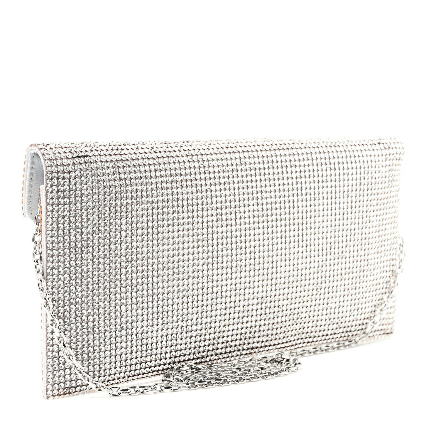 Swarovski Crystal Envelope Clutch Silver