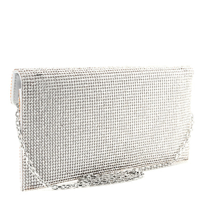 Judith Leiber Swarovski Crystal Envelope Clutch Silver 2 of 8