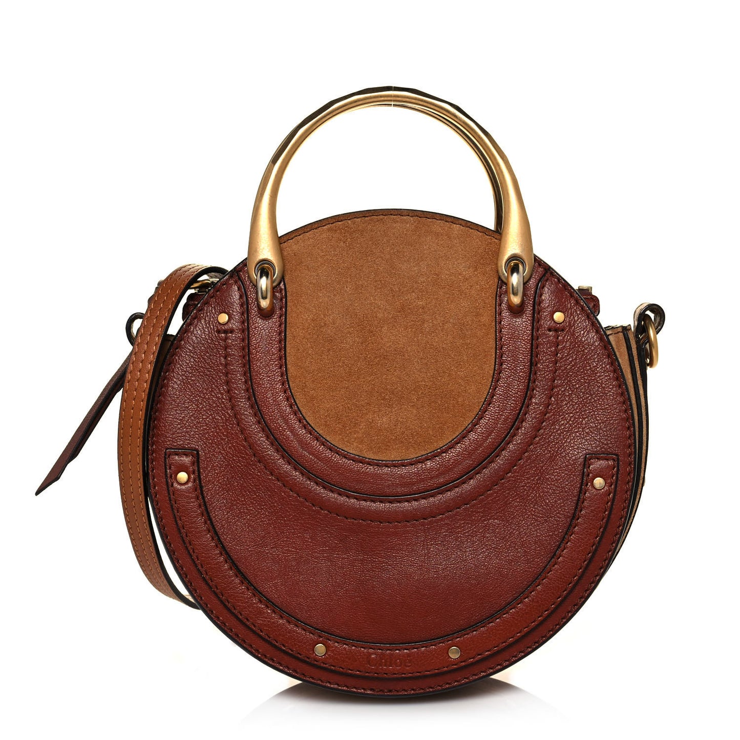 Shiny Goatskin Smooth Calfskin Suede Small Pixie Bag Saffron Red