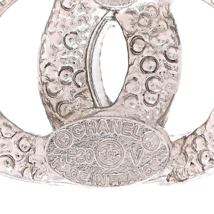 Chanel Crystal Timeless CC Earrings Silver 4 of 5