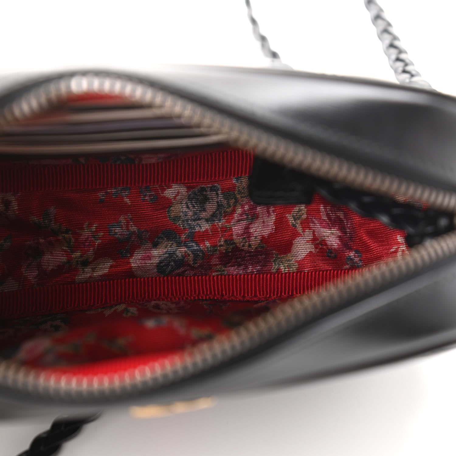 Gucci Calfskin Trapuntata Web Mini GG Shoulder Bag Black 5 of 11