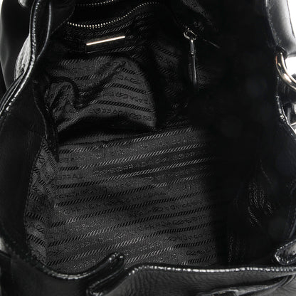 Prada Cervo Tessuto Nylon Belted Hobo Nero Black 6 of 8
