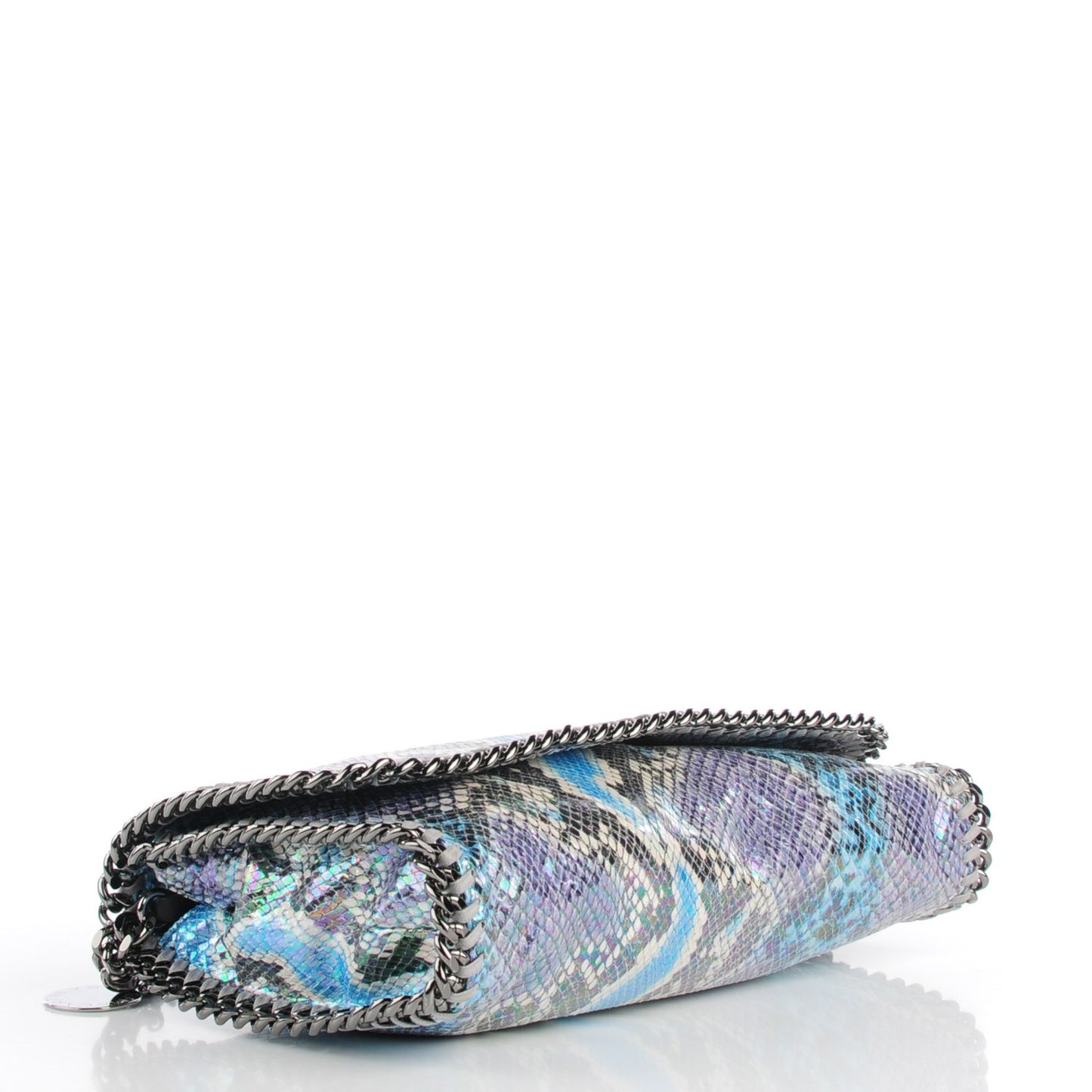 Python Oleografic Falabella Clutch Navy