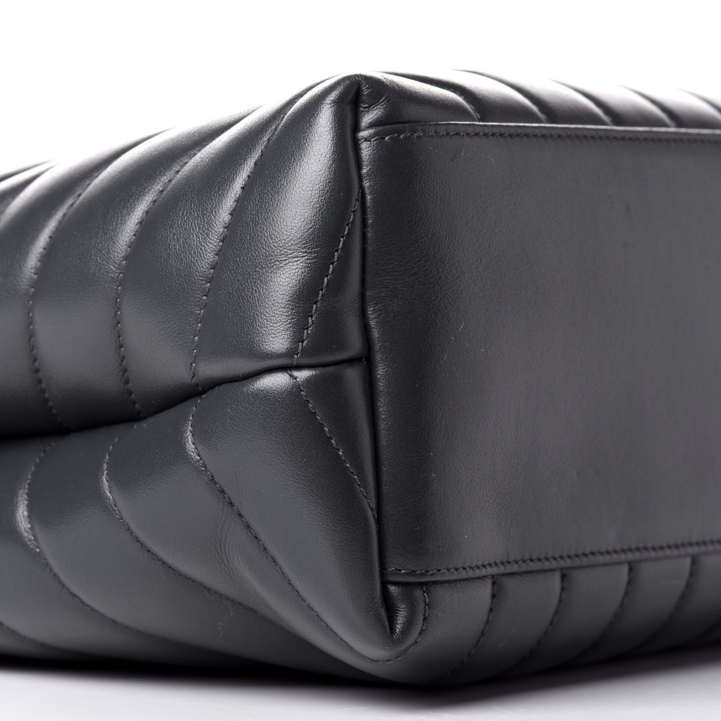 Calfskin Y Quilted Monogram Medium Loulou Chain Satchel Smog